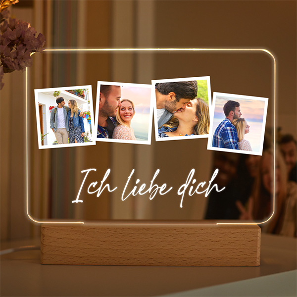 Personalisierte Polaroid-Lampe mit Fotos