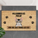 Miniaturansicht von Fußmatte „Willkommen zu Hause“ mit personalisiertem Haustiernamen