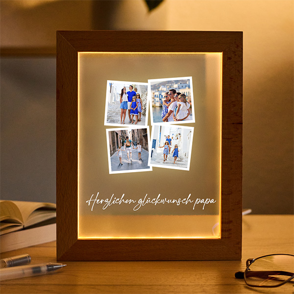 Personalisierte Polaroid-Lampe mit Fotos