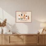 Miniaturansicht von Poster Familie von Hinten mit Namen und personalisiertem Text