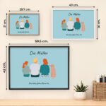 Miniaturansicht von Poster Familie von Hinten mit Namen und personalisiertem Text