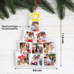Miniaturansicht von Set personalisierter Weihnachtsbaum-Anhänger mit Fotos