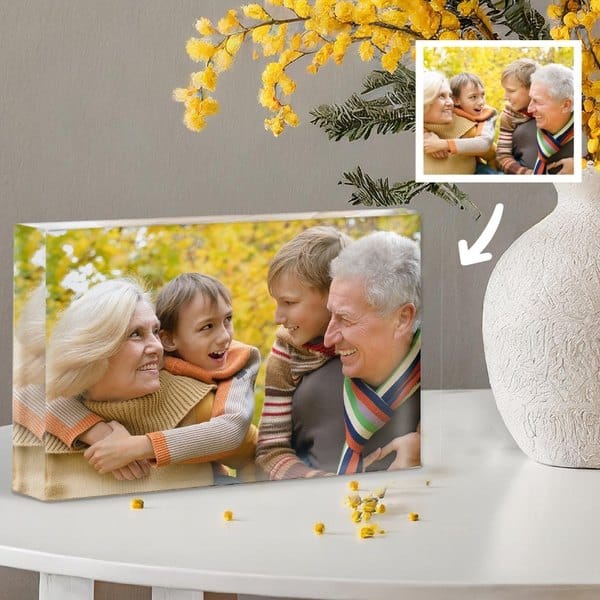 Foto-Blocktafel mit personalisiertem Foto