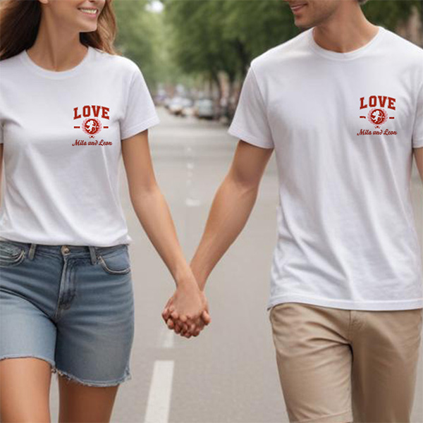 Personalisierbares Cupido-T-Shirt mit Namen