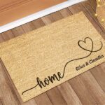 Miniaturansicht von Personalisierte Herz-Schleifen-Fußmatte