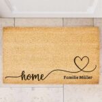 Miniaturansicht von Personalisierte Herz-Schleifen-Fußmatte