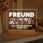 Miniaturansicht von Personalisierte Freundinnen-Lampe mit vier Fotos und Text