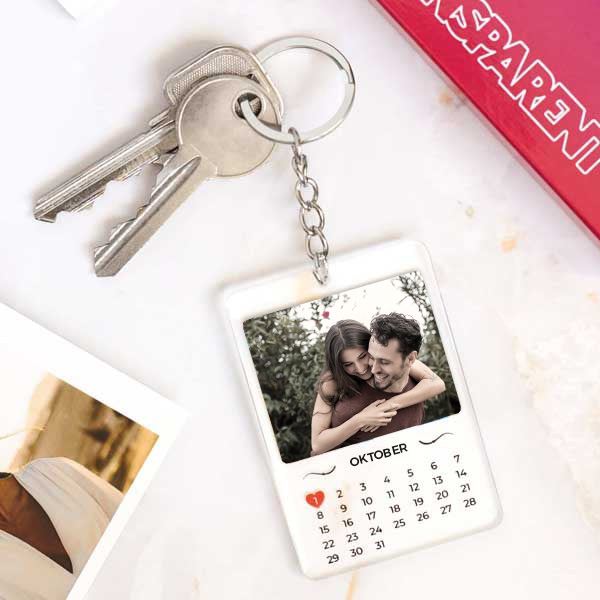 Personalisierter Foto-Schlüsselanhänger mit Kalender