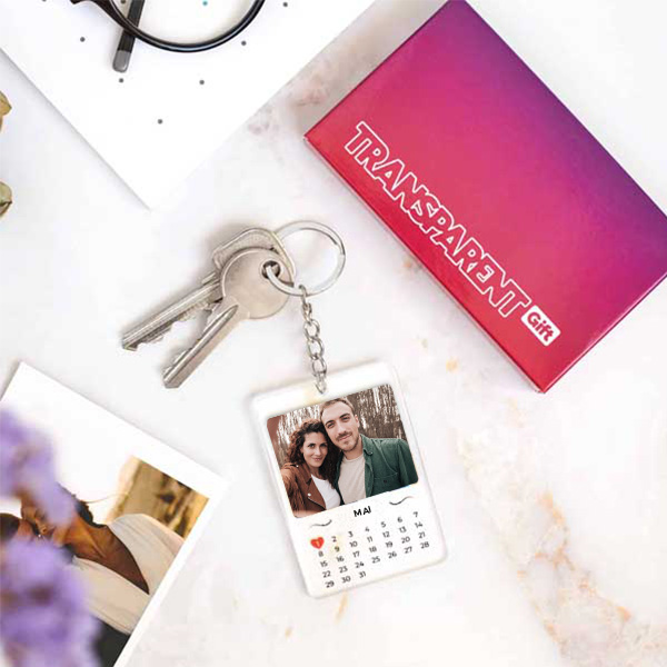 Personalisierter Foto-Schlüsselanhänger mit Kalender