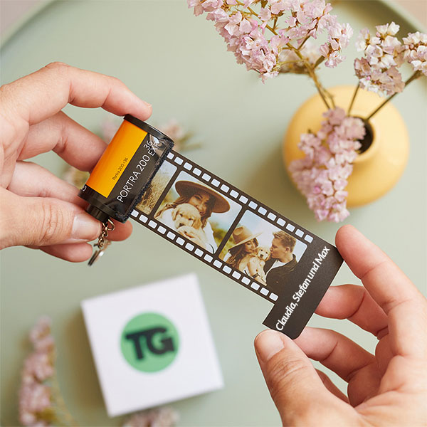 Personalisierter Foto-Filmrollen-Schlüsselanhänger