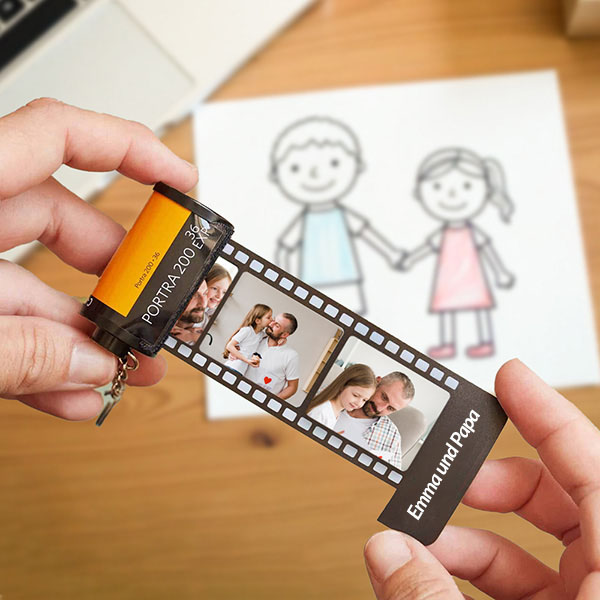 Personalisierter Foto-Filmrollen-Schlüsselanhänger