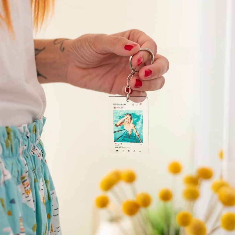 Personalisierter Instagram-Schlüsselanhänger