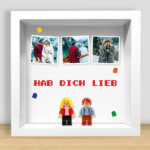Miniaturansicht von Bild mit Lego-Minifiguren, 3 Fotos und personalisiertem Text