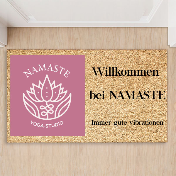 Personalisierte Fußmatte mit Texten und Foto