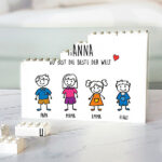Miniaturansicht von Puzzlebauklötze mit Figuren und personalisiertem Text