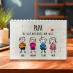 Miniaturansicht von Puzzlebauklötze mit Figuren und personalisiertem Text