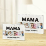 Miniaturansicht von Mutter-Blöckenpuzzle mit vier Fotos und personalisiertem Text