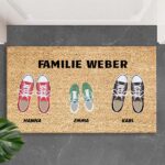 Miniaturansicht von Fußmatte Schuhe mit Namen und personalisiertem Text