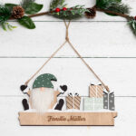 Miniaturansicht von Holz-Türdekoration Gnom mit personalisiertem Text