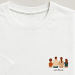 Illustriertes T-Shirt Rückenporträt mit Personalisiertem Text Miniaturansicht von Illustriertes T-Shirt Rückenporträt mit Personalisiertem Text
