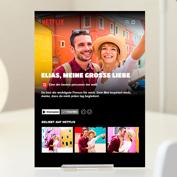 Personalisierte Netflix-Plakette