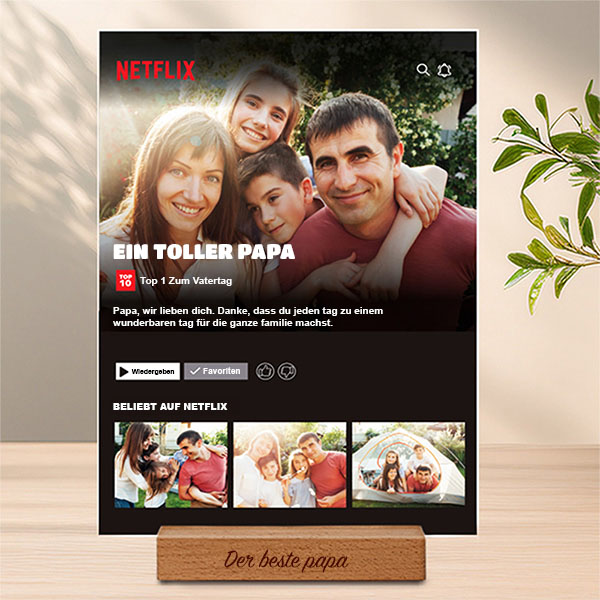 Personalisierte Netflix-Plakette