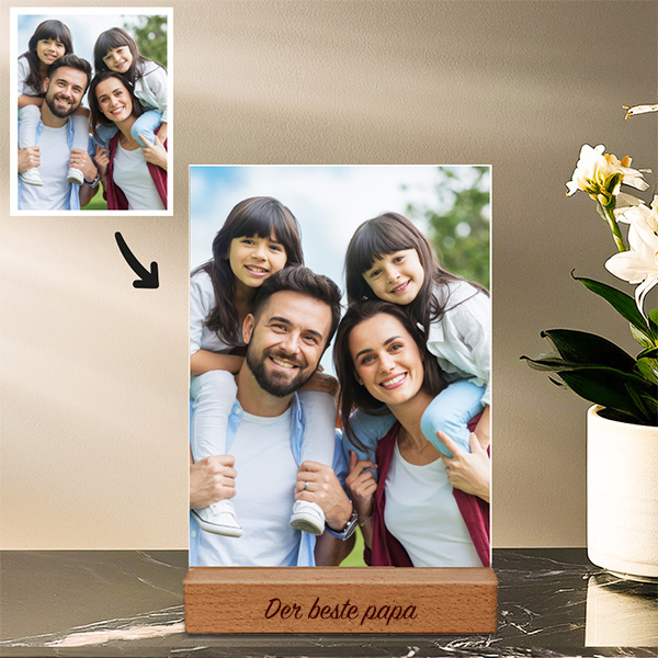 Platte oder Lampe mit Ihrem personalisierten Foto