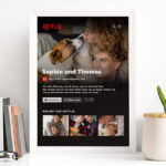 Miniaturansicht von Netflix-Poster-Design mit personalisierten Namen und Text