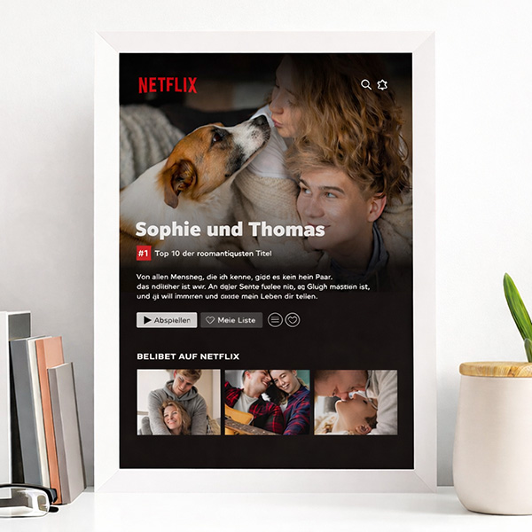 Netflix-Poster-Design mit personalisierten Namen und Text