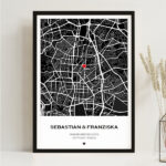 Miniaturansicht von Poster „Karte der Liebe“ mit personalisierter Ortsangabe