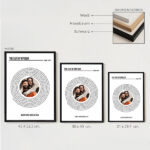 Miniaturansicht von Poster mit Spotify-Songtext in Spiralform und personalisiertem Foto