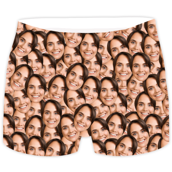 Personalisierte Boxershorts mit Gesichter-Fotos