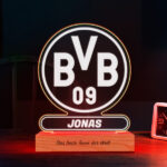 Lampe mit Wappen Borussia Dortmund (BVB) personalisiert Miniaturansicht von Lampe mit Wappen Borussia Dortmund (BVB) personalisiert
