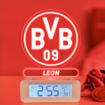 Miniaturansicht von Wecker mit Licht und Wappen Borussia Dortmund (BVB) personalisiert