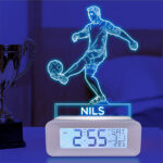 Miniaturansicht von Wecker mit Licht Fußballspieler personalisiert