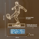 Miniaturansicht von Wecker mit Licht Fußballspieler personalisiert