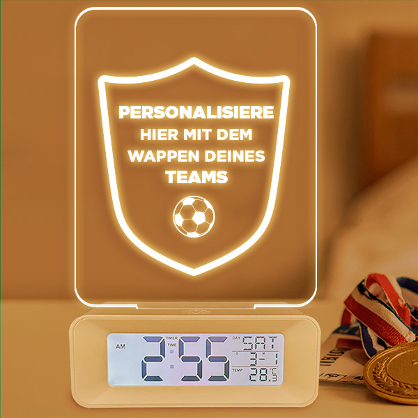 Wecker mit Licht mit deinem personalisierten Wappen