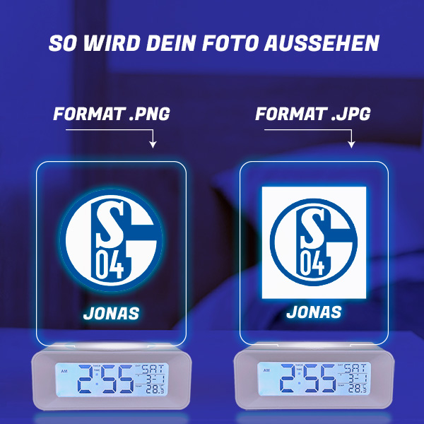 Wecker mit Licht mit deinem personalisierten Wappen