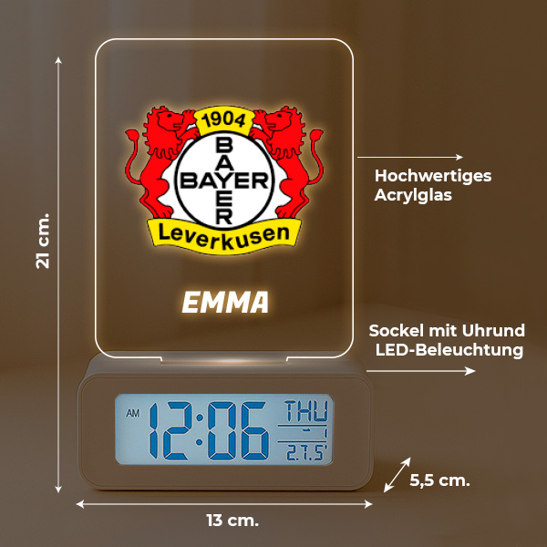Wecker mit Licht mit deinem personalisierten Wappen
