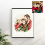 Miniaturansicht von Poster mit personalisierter Aquarell-Illustration aus Foto