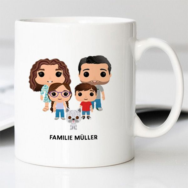Personalisierte Funkos-Tasse mit Text