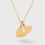 Herz-Halskette mit personalisiertem Text Miniaturansicht von Herz-Halskette mit personalisiertem Text