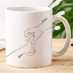 Miniaturansicht von Personalisierte Tasse „Vereinte Hände“ mit Namen