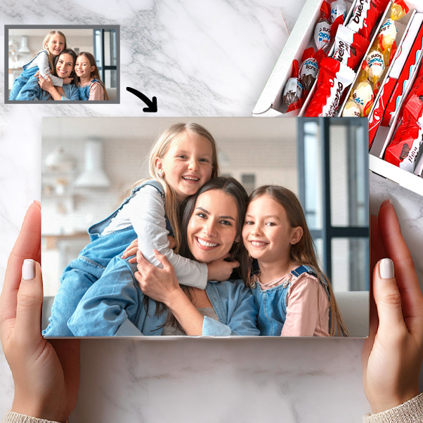 Personalisierte Süßigkeitenbox mit deinem Foto