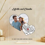 Miniaturansicht von Herz-Platte mit Liebeskarte und Fotos personalisiert