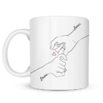 Miniaturansicht von Personalisierte Tasse „Vereinte Hände“ mit Namen