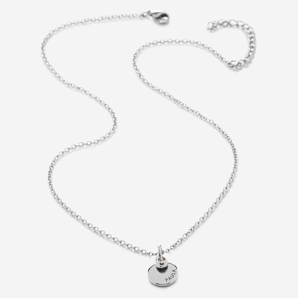 Runde Halskette mit Strass und personalisiertem Text