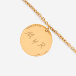 Miniaturansicht von Runde Halskette mit Schuppenrand und personalisiertem Text