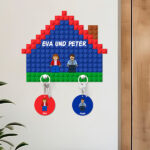 Miniaturansicht von Schlüsselbrett Lego-Häuschen mit personalisiertem Text