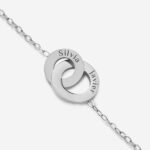 Miniaturansicht von Damenarmband mit gekreuzten Ringen mit personalisierten Namen